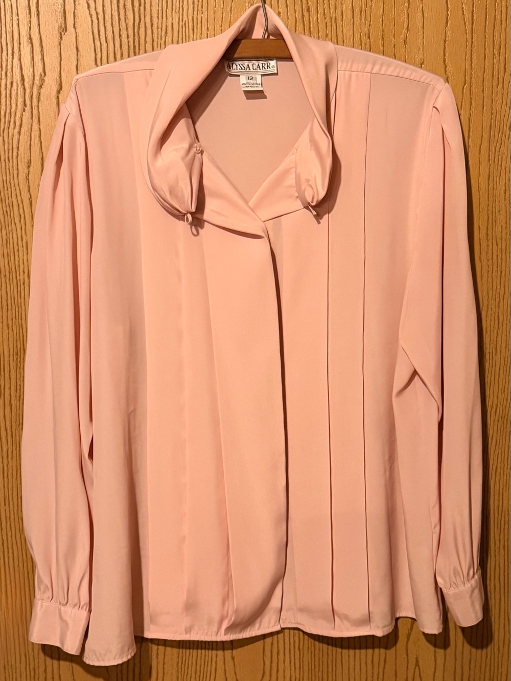 Vintage Alyssa Carr Pink sheer Blouse